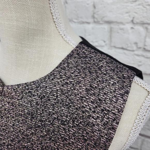 DVF Diane Von Furstenberg Yvette Metallic Lined Dress Size 6 - Picture 4 of 12